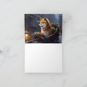 Shiba Inu Kerstfeest Seizoen Kaart (Binnen)