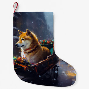 Shiba Inu Kerstfeest Seizoen Kleine Kerstsok