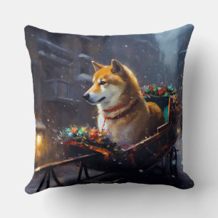 Shiba Inu Kerstfeest Seizoen Kussen