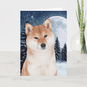 Shiba Inu-kerstkaart Feestdagen Kaart