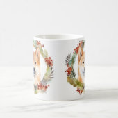 Shiba Inu Kerstkrans feestelijke pup Koffiemok (Center)