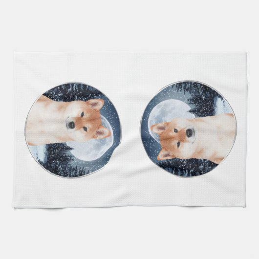 Shiba Inu Kitchen Towel Theedoek (Horizontaal)