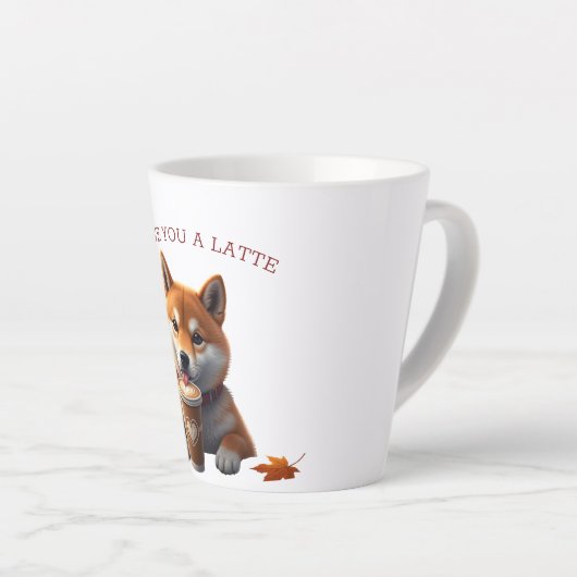 Shiba Inu Latte Latte Mok (Rechterhoek)