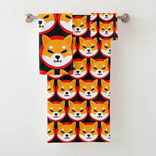 Shiba Inu Logo Bath Towel Set Bad Handdoek (Insitu)