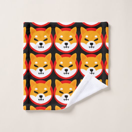 Shiba Inu Logo Bath Towel Set Bad Handdoek (Wasdoekje)