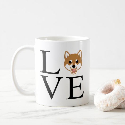 Shiba Inu Love Koffiemok (Met donut)