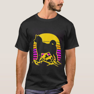 Shiba Inu Lover Design 80's stijlgeschenk T-shirt