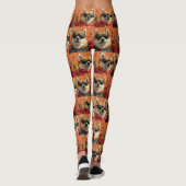 Shiba Inu met Hart Rozen Valentijnsdag Leggings (Achterkant)