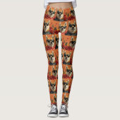 Shiba Inu met Hart Rozen Valentijnsdag Leggings (Voorkant)