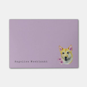 Shiba Inu met Sakura Waterverf Painting Post-it® Notes