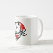 Shiba Inu Mug with Japanese Flag Scarf (Devant droit)