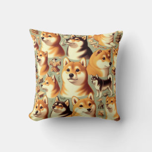  Shiba Inu naadloos patroon Kussen