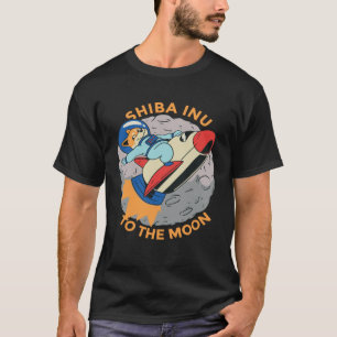 Shiba Inu naar de maan Bitcoin Crypto Doge Coin To T-shirt