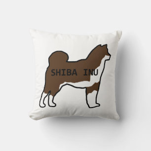 Shiba Inu name silhouette red sesame Kussen
