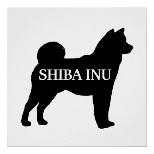 Shiba Inu name silo black Perfect Poster