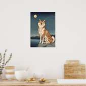 Shiba Inu Night Sky Poster (Cuisine)