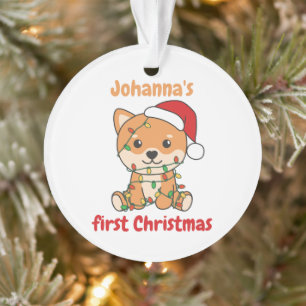 Shiba Inu Noël Baby premier Noël