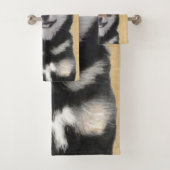 Shiba Inu (Noir et Tan) Peinture - L'art du chien (En situation)