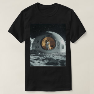 Shiba Inu op de maan T-shirt