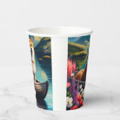 Shiba Inu op een peddel: Een Schilderachtig avontu Papieren Bekers (Links)