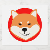 Shiba Inu Original Sparkling Wine Étiquette (Étiquettes simples)