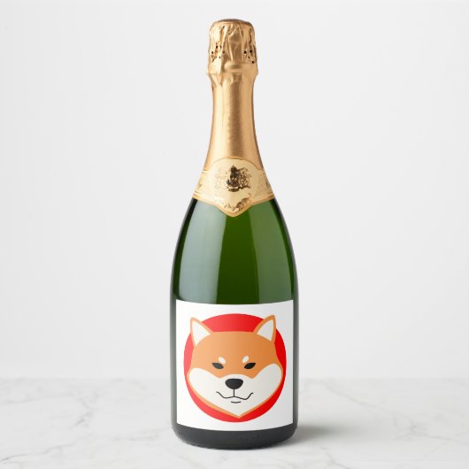 Shiba Inu Original Sparkling Wine Étiquette (Devant)