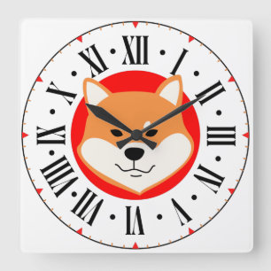 Shiba Inu Origineel Roman Numeral Wall klok