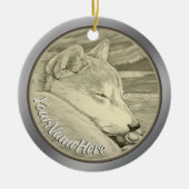 Shiba Inu Ornament Personalized Dao Art Decoration (Voorkant)