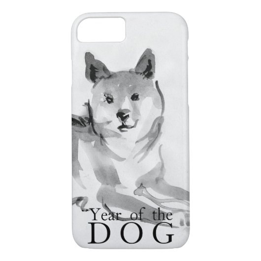 Shiba Inu Painting Chinese Dog Year 2018 Hoesje2 Case-Mate iPhone Case (Achterkant)