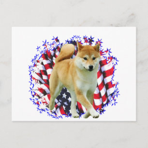 Shiba Inu Patriot Briefkaart