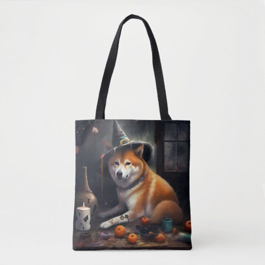 Shiba Inu pompoenen Halloween eng Draagtas (Voorkant)