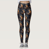 Shiba Inu pompoenen Halloween eng Leggings (Voorkant)