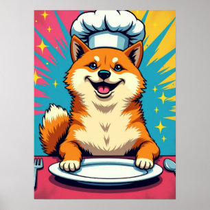 Shiba Inu: Pop Art Dog Chef Poster