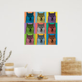 Shiba Inu Pop-Art Poster (Keuken)
