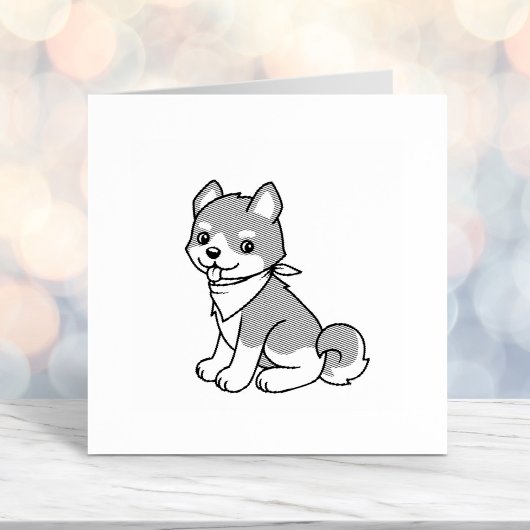Shiba Inu Puppy Dog Zelfinktende Stempel