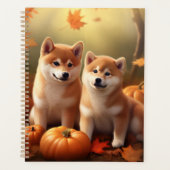 Shiba Inu Puppy Herfst Delight Pompoen Planner (Voorkant)