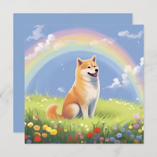 Shiba Inu Rainbow Bridge Aangepaste hondennaam Sym (Voorkant / Achterkant)