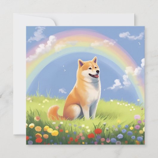 Shiba Inu Rainbow Bridge Aangepaste hondennaam Sym (Voorkant)