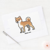 shiba inu rechthoekige sticker (Envelop)
