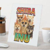 Shiba Inu Reclamebord Met Voetstuk (Insitu)