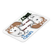 Shiba Inu Rectangle Lave-vaisselle Magnet (Côté Gauche)