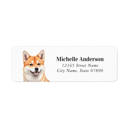 Shiba Inu Return Address Labels (Voorkant)