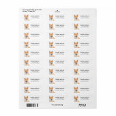 Shiba Inu Return Address Labels (Full Sheet)
