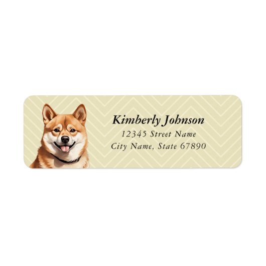 Shiba Inu Return Address Labels (Voorkant)