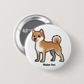 shiba inu ronde button 5,7 cm (Voorkant /achterkant)