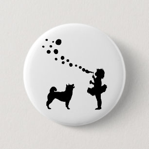 Shiba Inu Ronde Button 5,7 Cm