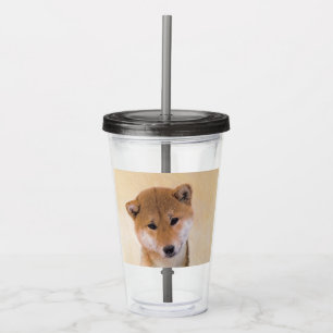 Shiba Inu (rood) schilderen - Oorspronkelijke hond Acryl Drinkbeker