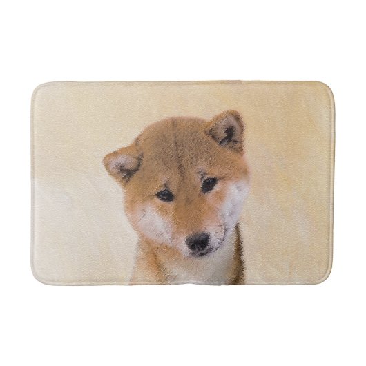 Shiba Inu (rood) schilderen - Oorspronkelijke hond Badmat (Voorkant)