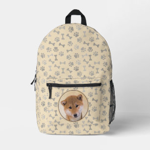 Shiba Inu (rood) schilderen - Oorspronkelijke hond Bedrukte Rugzak