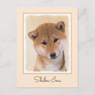 Shiba Inu (rood) schilderen - Oorspronkelijke hond Briefkaart